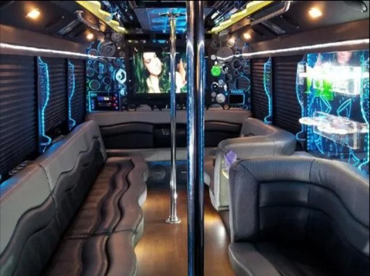 Limo Party bus with 2 ples for 28 pass
