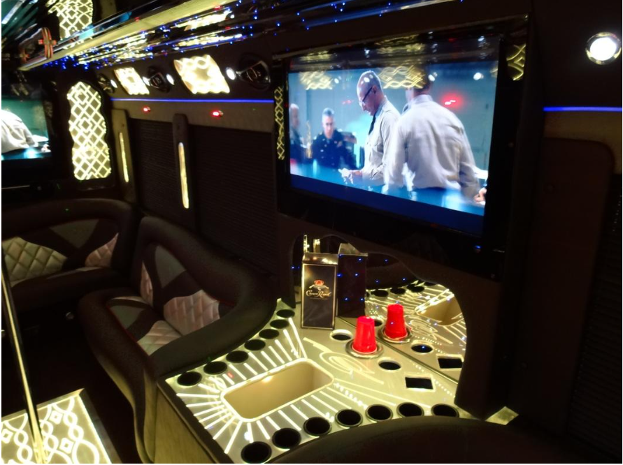 Club on wheels party bus for 50 pass