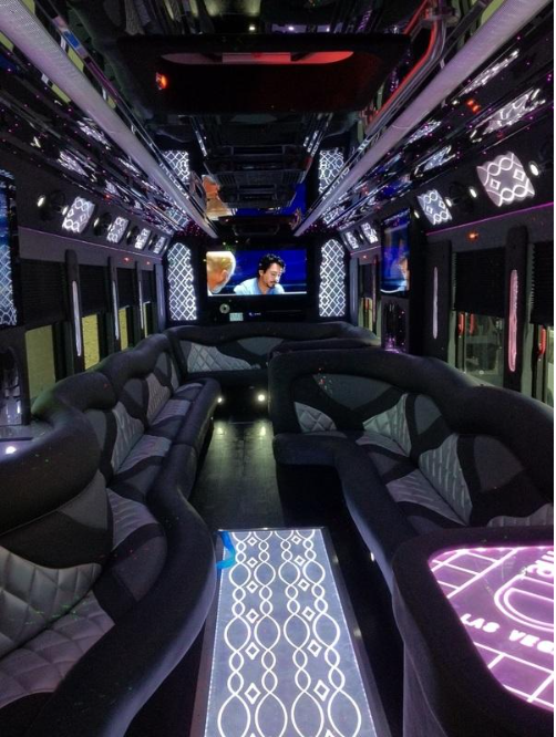 Club on wheels party bus for 50 pass