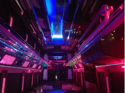 Club on wheels party bus for 50 pass