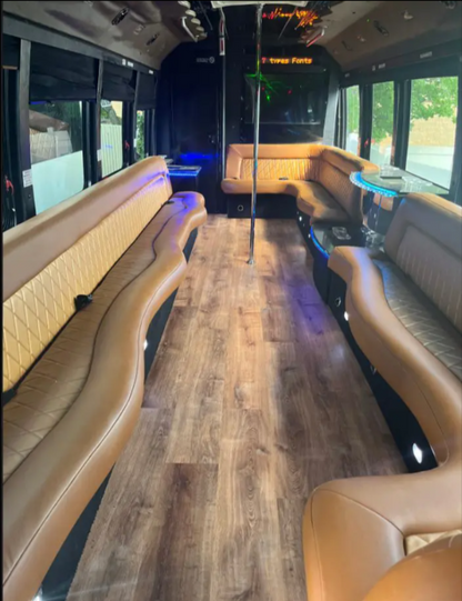 Party bus with pole 20-25 pass with bathroom