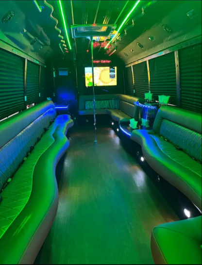 Party bus with pole 20-25 pass with bathroom