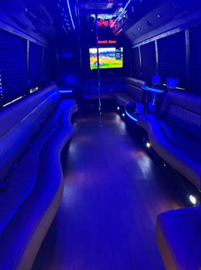 Party bus with pole 20-25 pass with bathroom