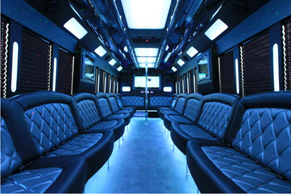 White Tiffany party bus for 50 pass
