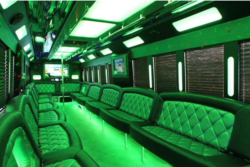 White Tiffany party bus for 50 pass