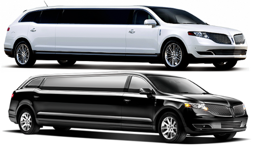 Lincoln MKT stretch limo white and black 8 10 pass